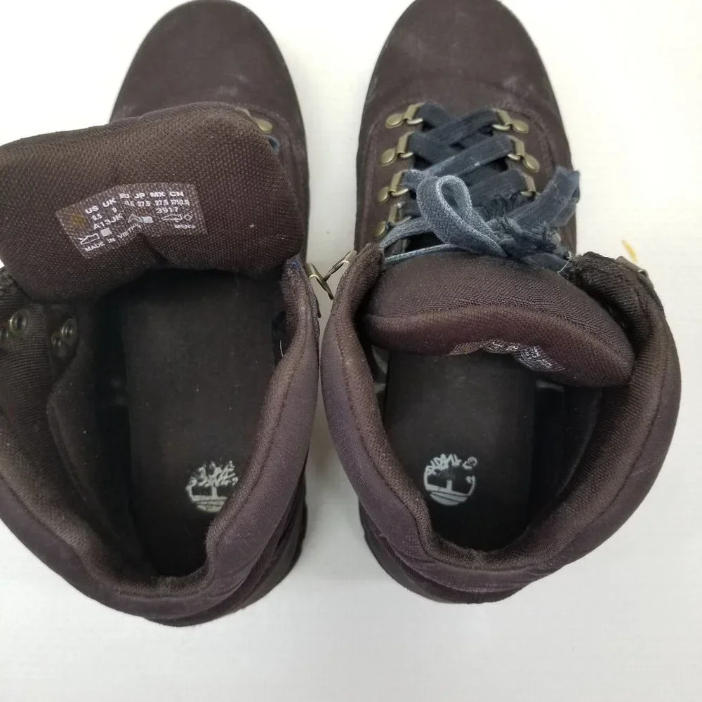 Timberland 9.5 Brown‎ High Top Boots Chunky Grunge Hiking Work